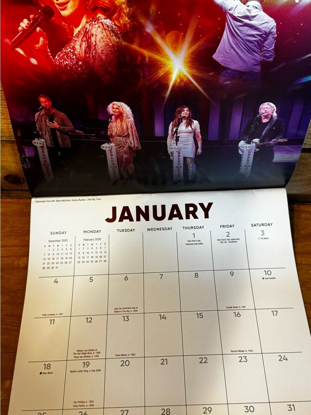 Grand Ole Opry 100th Anniversary 2026 Calendar -  12x12 (Dolly Parton, Lainey…)